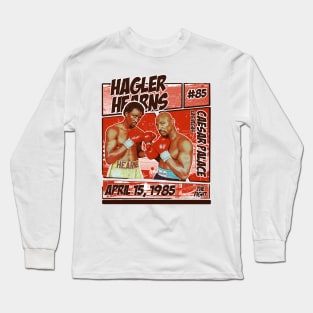 Hagler vs Hearns \\\ Retro Classic Comic Long Sleeve T-Shirt